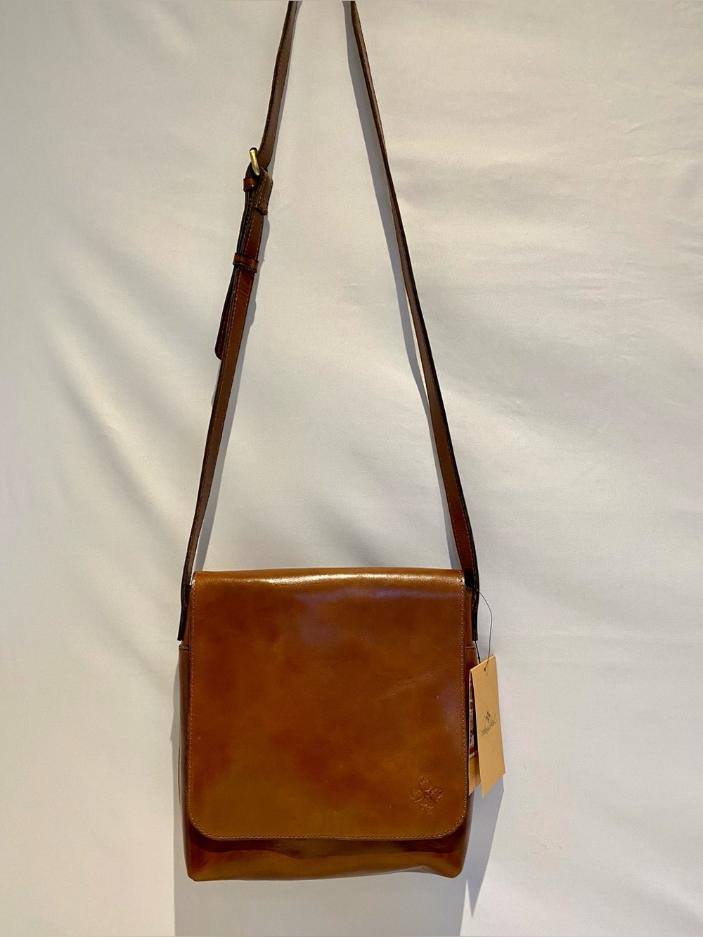 Patricia Nash Norwich Crossbody in Cognac Leather, Distressed Vintage, NWT - Picture 2 of 10